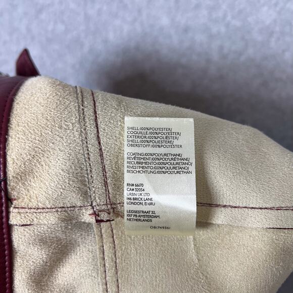 We The Free Uptown High Rise Vegan Leather Flare Pant in Mulberries Size 10 - Picture 11 of 15